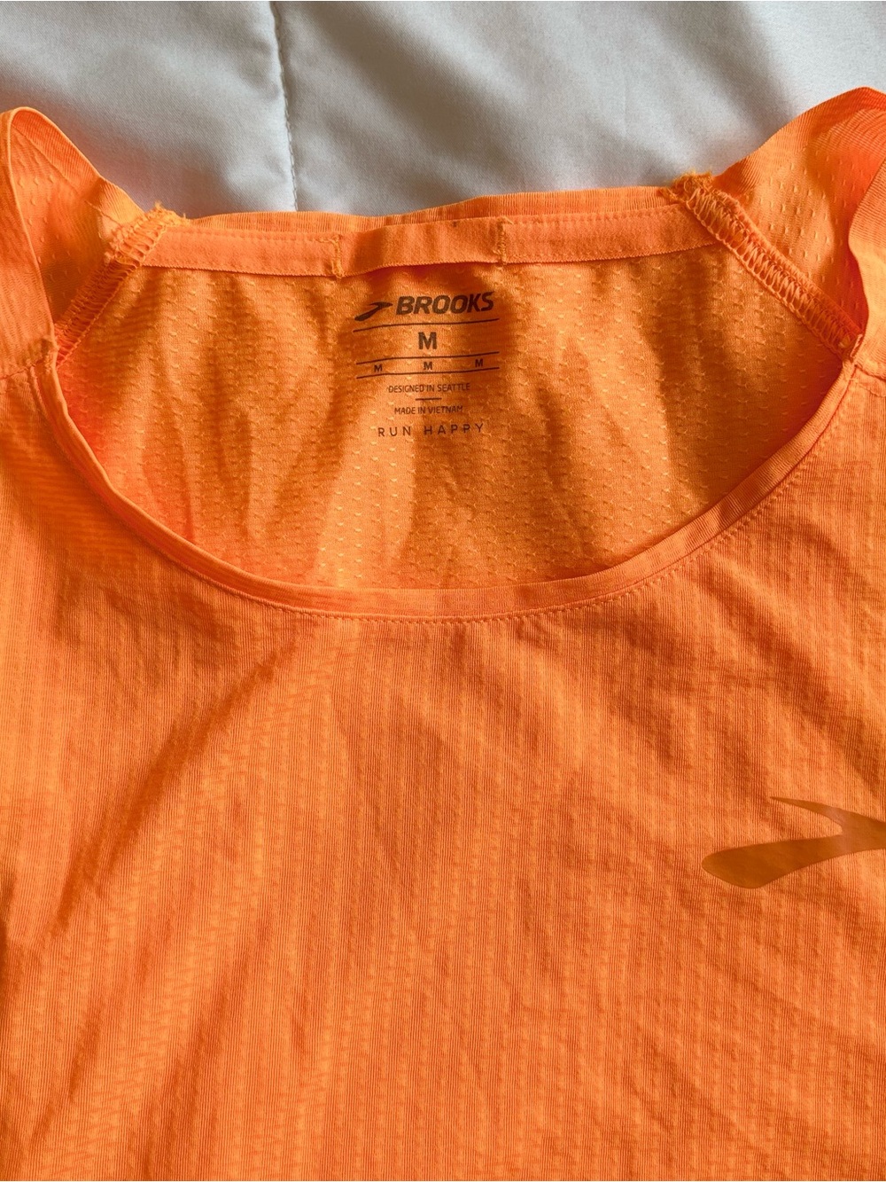 Brooks Neon Orange Racerback Performance Tank - Picture 3 of 3